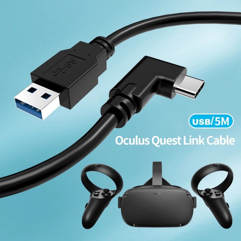 Фото 2. Кабель USB 3.1 -type С, в оплетке 5 метров Oculus Link для Oculus Quest/Oculus Quest 2