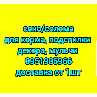 Продам сено луговое, сено люцерны с доставкой