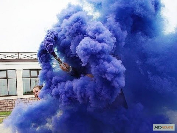Фото 2. Ручной цветной дым (дымовая шашка), синий, 60 сек., Производство Польша