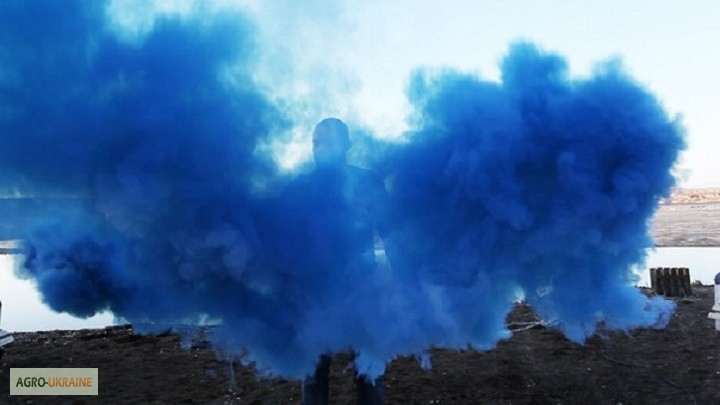 Фото 5. Ручной цветной дым (дымовая шашка), синий, 60 сек., Производство Польша