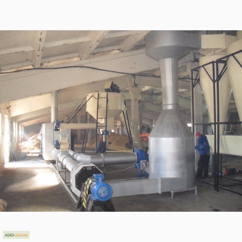 Комплектный завод по производству топливных пеллет из древксины (1т/ч)