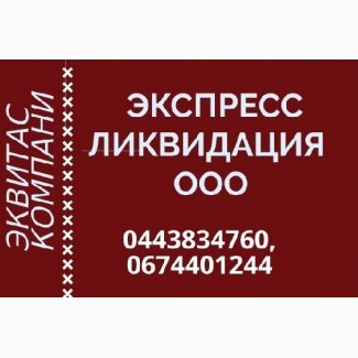 Ліквідація фірми під ключ Київ. Повна ліквідація ТОВ за 1 день