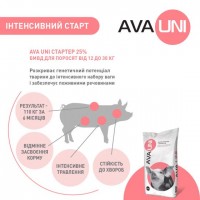БМВД AVA UNI Стартер 25% для свиней 12-30 кг